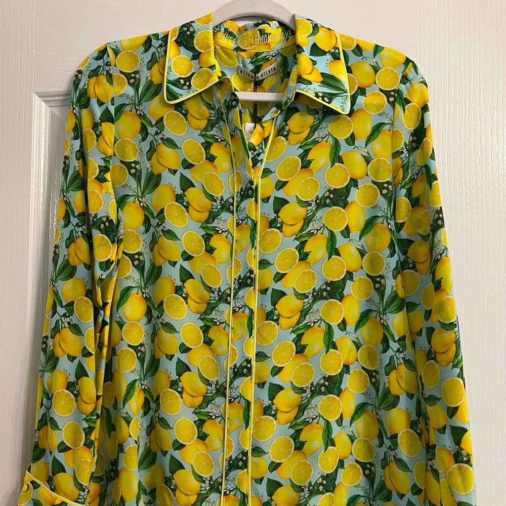 NEW Alice & Olivia Lemon Squeeze Top Medium